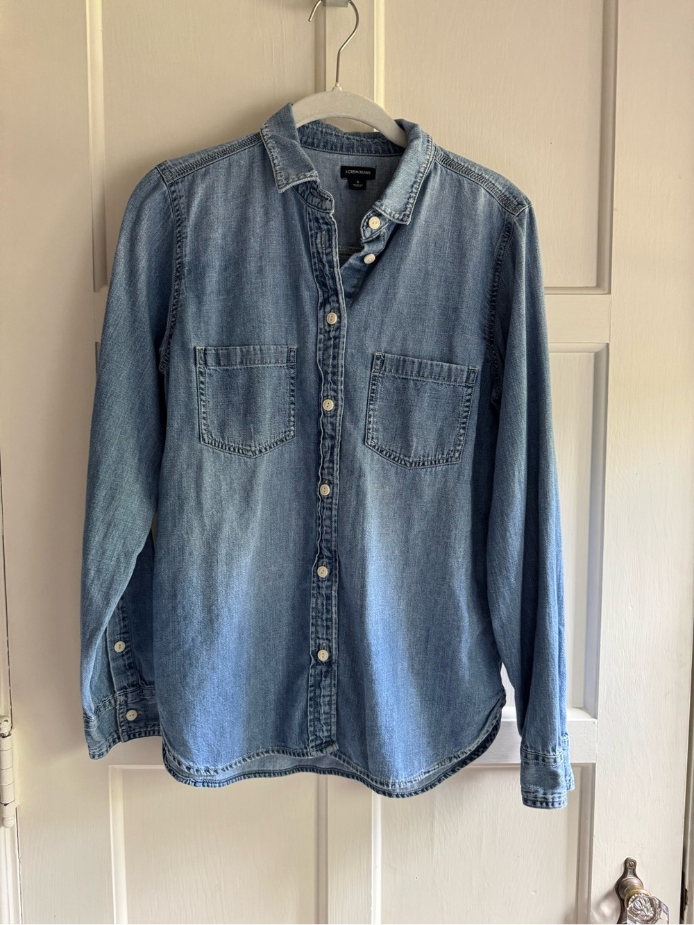 J. Crew Light Blue Denim Button-Down Shirt
